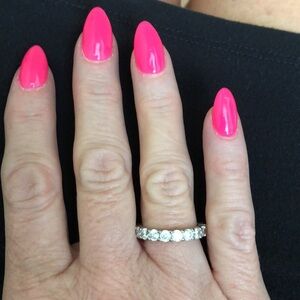 NORDSTROM CUBIC ZIRCONIUM DIAMOND SILVER INFINITY BAND NWOT